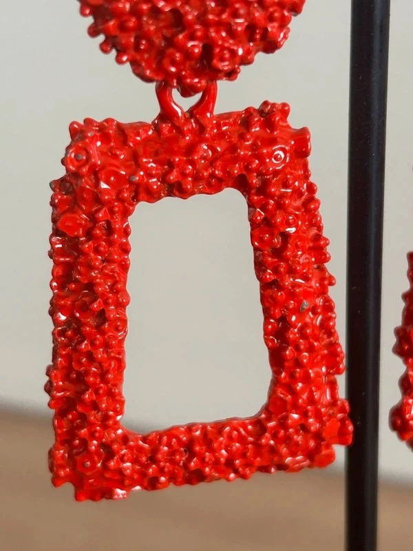 Brincos pendentes metálicos multidões de pequenas flores – photo 3